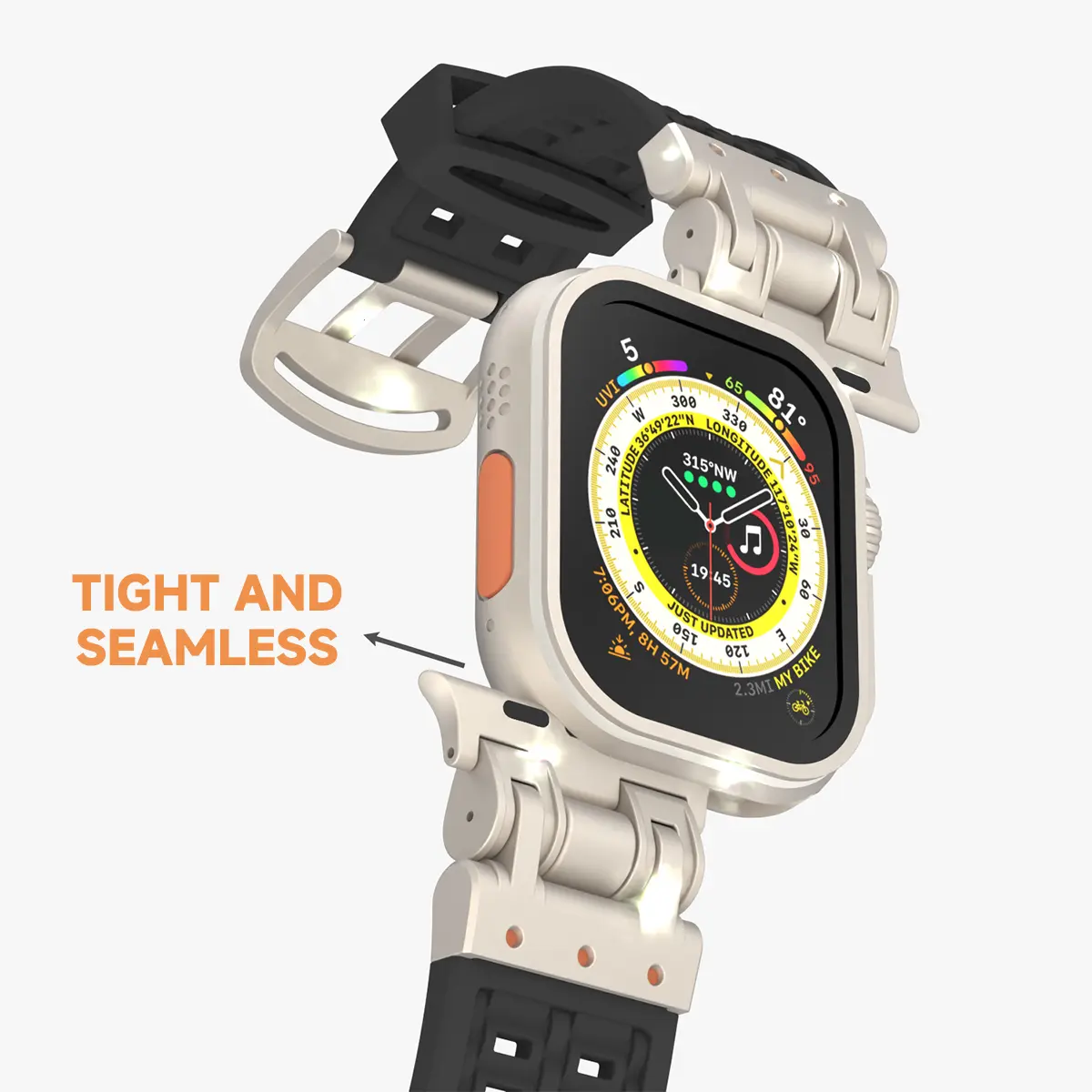 Rubber Strap For Apple Watch Band Ultra 2 1 49mm 45mm 44mm 42mm Soft Sport Band For iWatch Series 9 8 7 6 5 Bracelet Accessories