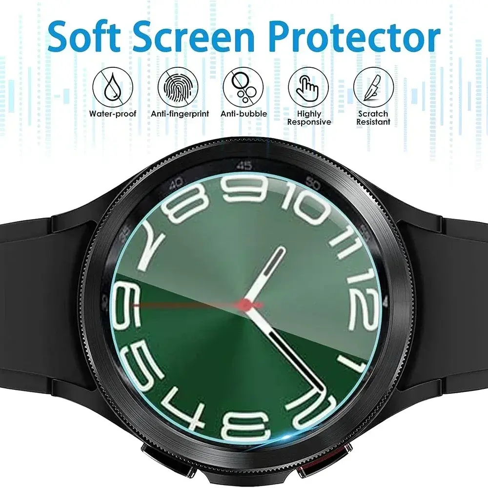 Tempered Glass for Samsung Galaxy Watch 6 40mm 44mm HD Screen Protector Film Anti-Scratch for 5Pro 45mm 6 Classic 43mm 47mm