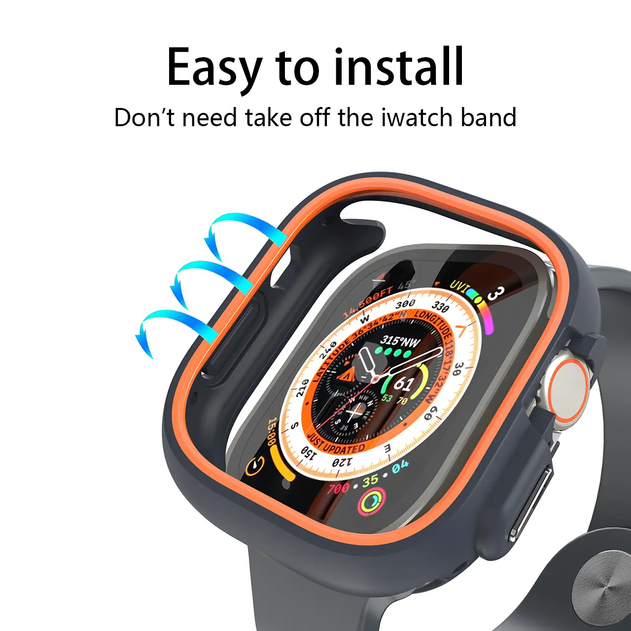 For Apple Watch Ultra 49mm 44mm 45mm TPU Protective Case Silicone Bumper Cases Cover Shell For iWatch Series 8 7 6 se 5 4