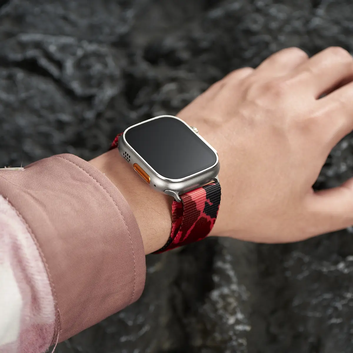 Nylon Loop camouflage Band for Apple Watch Band Series10 49mm 46 45 44 42 38 40 41 Parachute Style Buckle Iwatch Ultra2 9 8 7 6