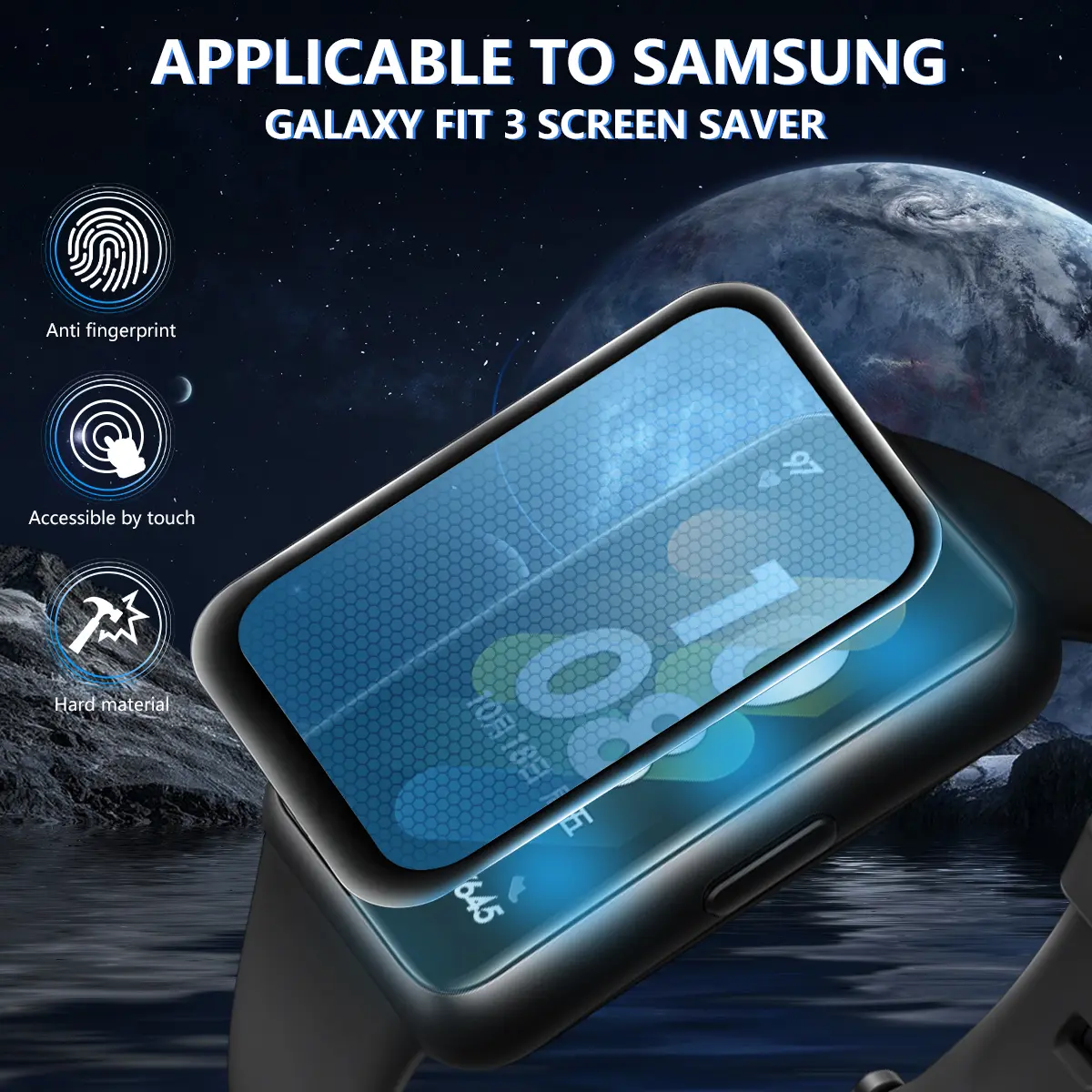 3D Protective Film for Samsung Galaxy Fit 3 Screen Protector Anti-scratch for Galaxy Fit3 Smartwatch Protector (Not Glass)