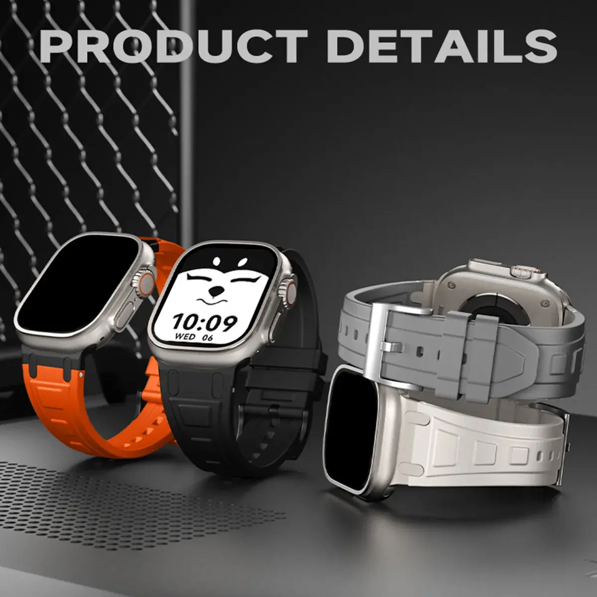 Soft Silicone Loop Strap for Apple Watch Ultra 1 2 49mm 10 46mm Men Sports Band for Iwatch Series 9 8 7 6 5 Se 42mm 41mm Correa