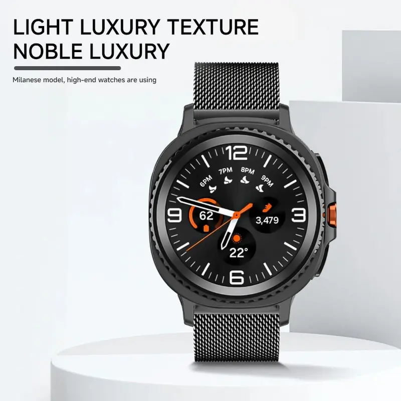 Stainless Steel Band for Samsung Galaxy Watch  8 44 40mm Luxury Metal No Gaps Strap for Watch 8 Classic Bracelet Watchband