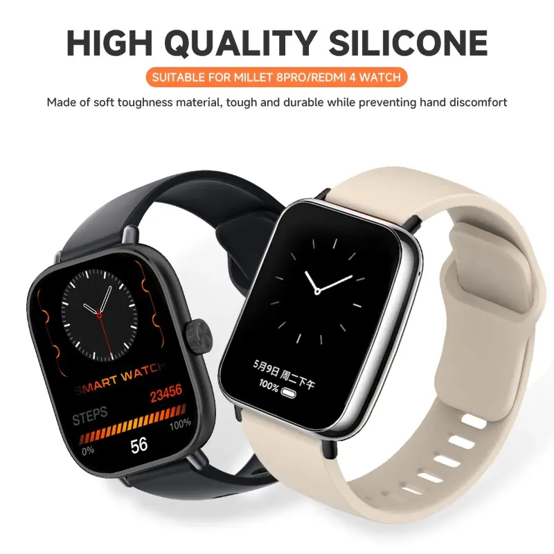 Silicone Band for Redmi Watch 5 4 Strap Smart Watch Accessories for Xiaomi Mi Band 8  9 Pro Strap Correa Replacement Bracelet