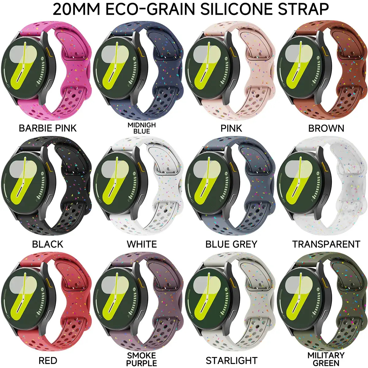 18 20 22mm Silicone Strap for Samsung Galaxy Watch7 6 5 4 44 40mm 6Classic 43/47mm GearS3 Bracelet for Huawei 3 4Pro GT3/2e Band