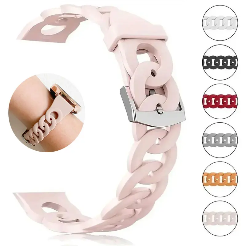20mm 22mm Women Silicone Strap for Samsung Galaxy Watch 4 3 41mm 45mm Wrist Band Bracelet S3 42mm 46mm Active 2 Gear Watchband