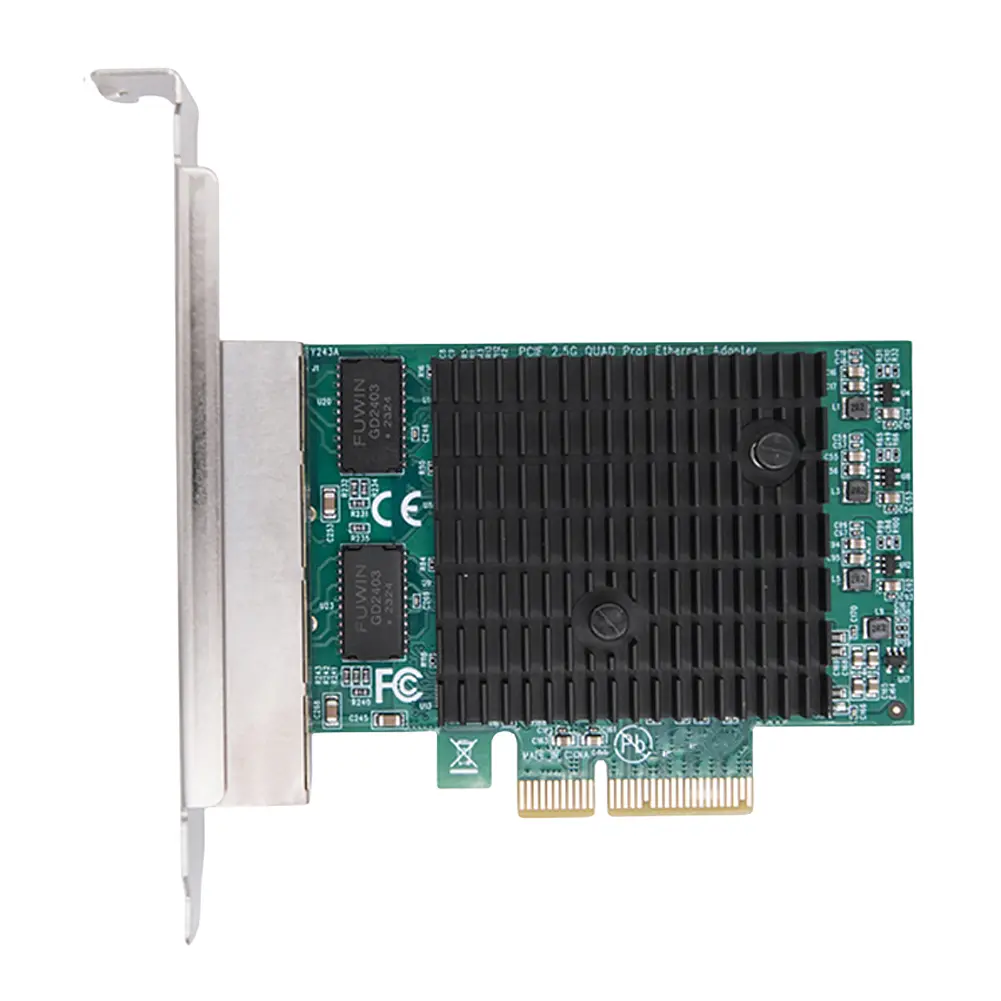 1/2/4 Port 2.5GB PCIe Network Card 2.5 Gigabit Ethernet Interface Adapter RTL8125BG Chip Gigabit Ethernet Card for Gaming Office