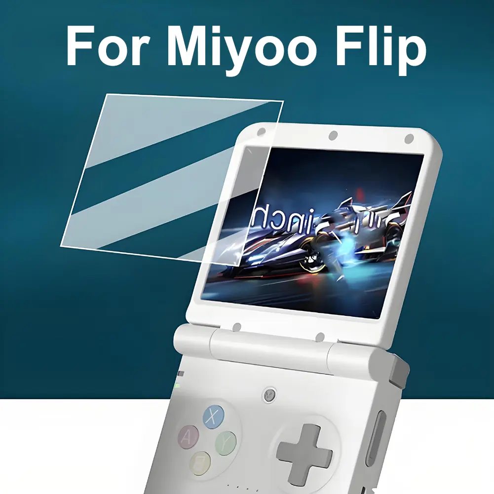For Miyoo Flip Tempered Glass Screen Protector Films Anti-Scratch Game Console Screen Protector Film Game Console Accessories