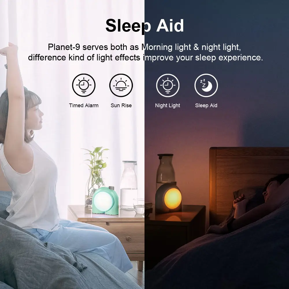 Divoom Planet-9 Night Light Lamp RGB LED Light with Programmable Effects Decorative Gifts Neon Light Atmosphere Bedside Lamp