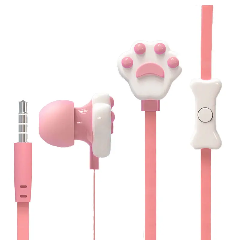 CHYI Cat Paw Music Earphones Stereo Hifi In Ear Earbuds Colorful Cheap Sports Headset In-ear 3.5mm Ear Bud For Ipod Iphone