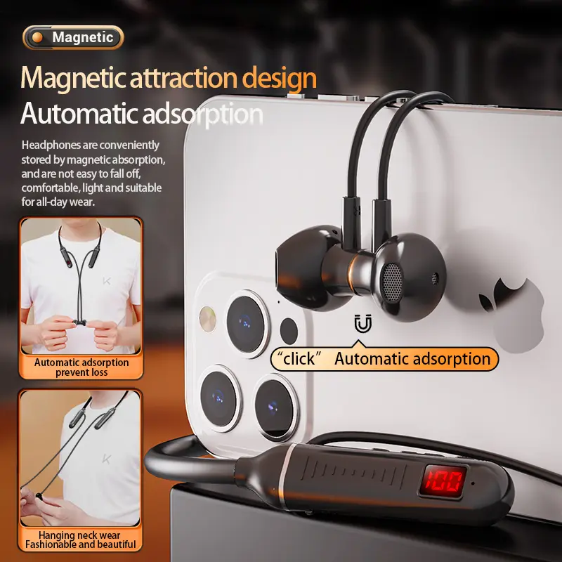 Wireless Headphones Neckband Bluetooth Earphone 500 Hours Long Battery With Microphon Auriculares Sport Headset For TF Card