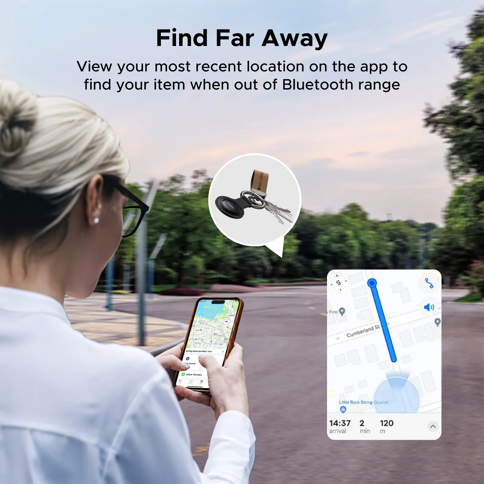 UGREEN Finder Security SmartTrack Link Smart Tag With Apple Find My Key Bluetooth GPS Tracker For Earbud Luggage MFi Finder IOS