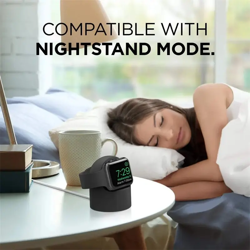 Charger Stand For Apple Watch Series 9 8 7 6 SE 5 3 Ultra 1 2 Charger Dock Station Silicone Bracket Iwatch Charging Cable Holder