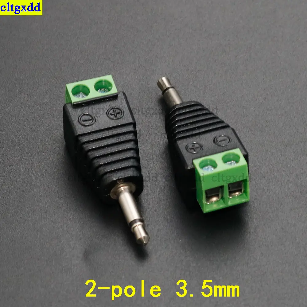 Cltgxdd 1piece 2.5/3.5mm/6.3mm RCA 3 4-pole stereo TRRS audio and video male plug to 3-pin 4-pin screw terminal connector adapte