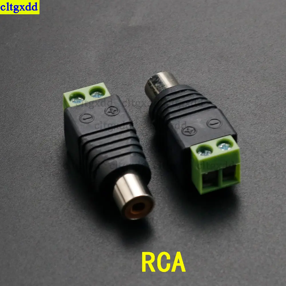 Cltgxdd 1piece 2.5/3.5mm/6.3mm RCA 3 4-pole stereo TRRS audio and video male plug to 3-pin 4-pin screw terminal connector adapte