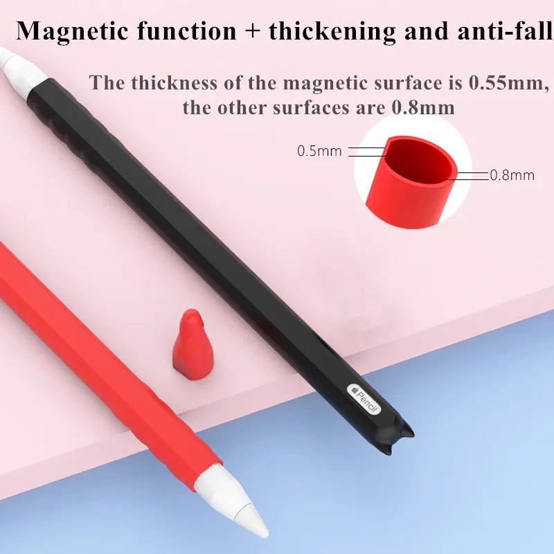For Apple Pencil 2 case Accessories Lovely Cute TPU Silicon Protective Pouch Cap Holder Cover Anti-scratch Case for Pencil 2nd