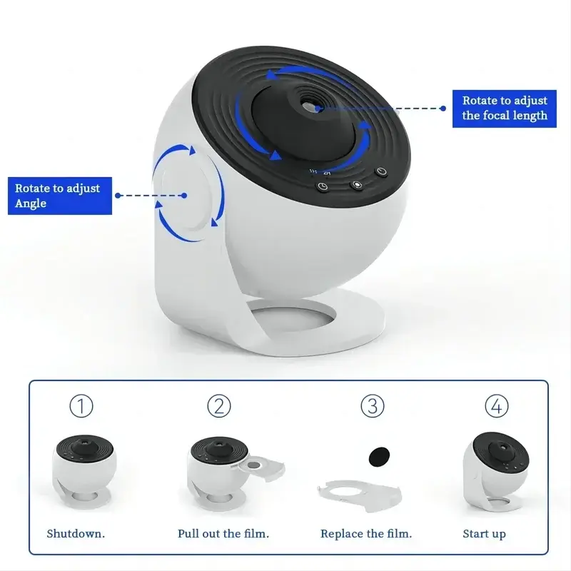 13 in 1 Star Projector, Night Light Galaxy Projector Starry Sky Projector 360° Rotate Planetarium Lamp For Kids Bedroom Deco