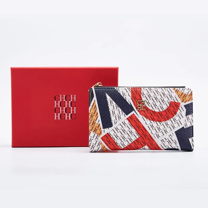 Original Design Women's Cartoon Long Wallet Classic  PVC Material Fashion Simple Light Luxury All-match Carolina Herrera