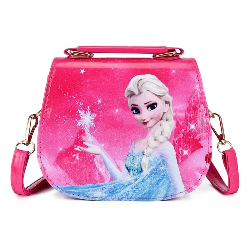 Cute cartoon anime Elsa princess messenger bag fashiongirl handbag smallbag babyshoulder messengerbagbags forgirlscrossbody bags