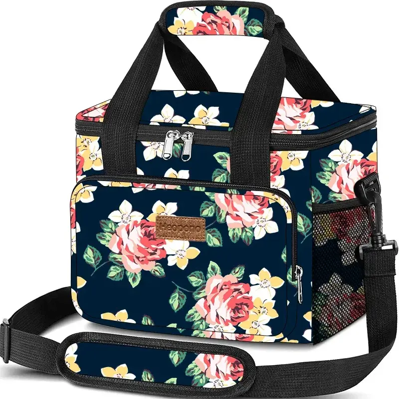 15L Large Oxford Cloth Thermal Insulated Lunch Bag Box For Women Portable Cross-Body Food Pouch Adult Cooler Cooling Tote Bag