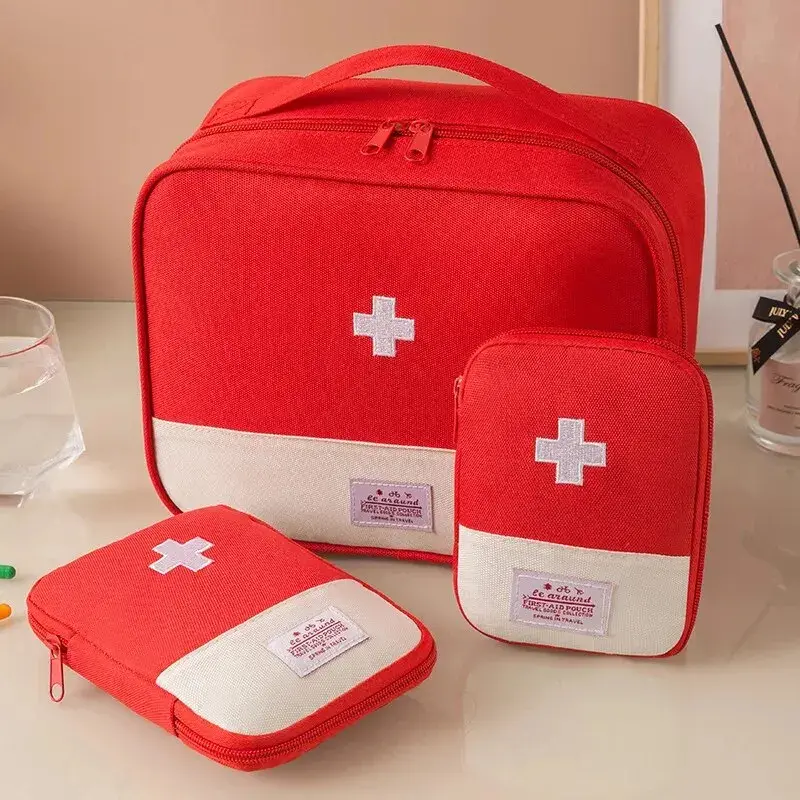 3Pcs/set Portable Multifunctional Medical Storage Bag Camping Emergency First Aid Kit Organizer Home Outdoor Travel Pill Case