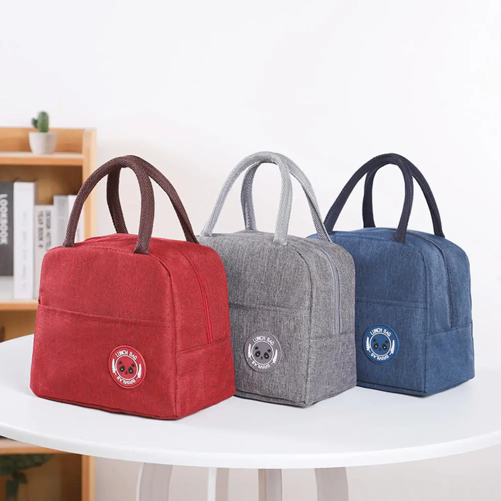 Portable Lunch Bag Waterproof Insulated Canvas Cooler Bag Thermal Food Picnic Lunch Bags for Children School Lunch Bag lonchera