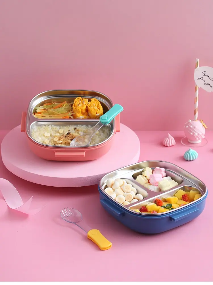 Lunch Box For Kids 304 Portable Stainless Steel Lunch Box Baby Child Student Outdoor Camping Picnic Food Container Bento Box