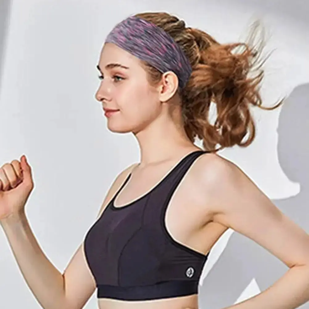 6pcs Sweatband for Men Women Elastic Sport Hairbands Head Band Yoga Headbands Headwear Headwrap Sports Workout Hair Accessories