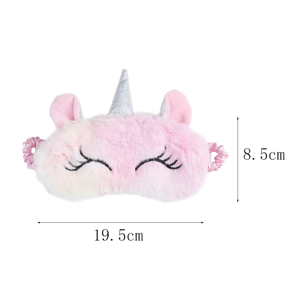 Cartoon Unicorn Party Anime Sleeping Mask Eye Cover Kids Christmas Gift Blindfolds Travel Sleep Eye Aid Band Shade Rest Eyepatch