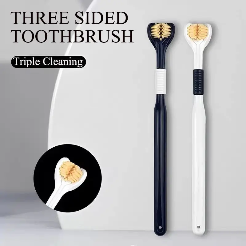 6PCS Three Sided Toothbrush Soft Bristle Tooth Brush Ultra Fine Soft Toothbrush Oral Care Safety Teeth Brush Oral Health Cleaner