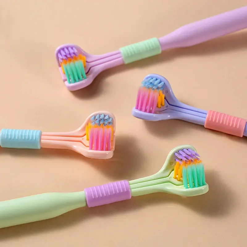 Three Sided Toothbrush Soft Bristle Tooth brush Ultra Fine Toothbrush Oral Care Safety Teeth Brush Oral Health Cleaner