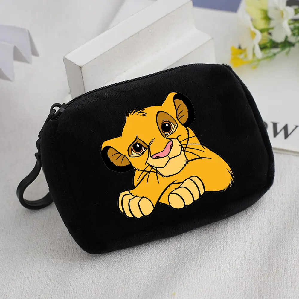 The Lion King Coin Purse Mini Coin Key Bag Money Pocket Plush Wallet Kid Cartoon Cute Moneybag Kawaii Birthday Gift Storage Bag