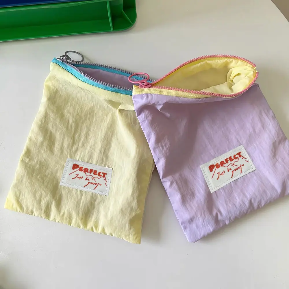 Cute Women Mini Zipper Makeup Bag Korean Macarone Lipstick Cosmetic Storage Pouch Wholesale Make Up Bags