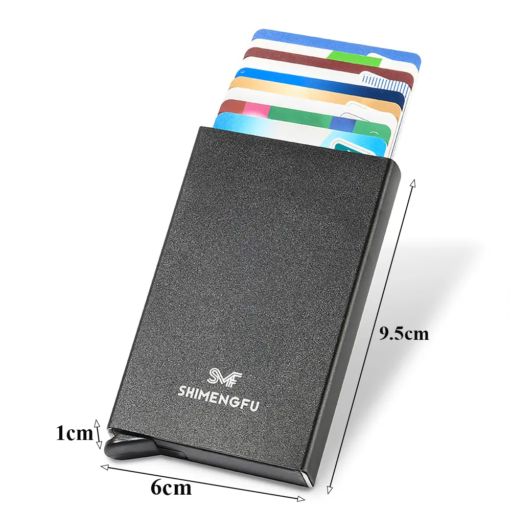 ID Credit Card Holder Wallet 10 Cards Porte Carte Thin Aluminium Metal Anti-theft Pocket Case Women Purse Men Box Rfid Blocking