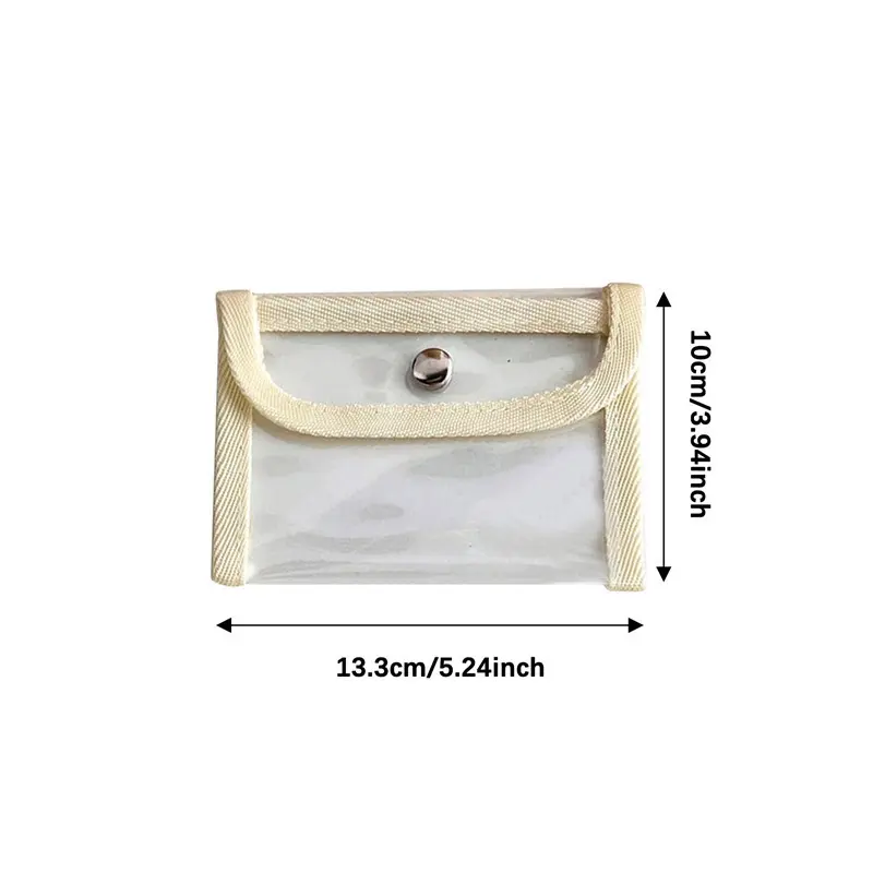 Kawaii Transparent PVC Cosmetic Bag 2025 Women Clear Small Coin Purse Hand Wallet Girls Pouch Fashionable Organizer