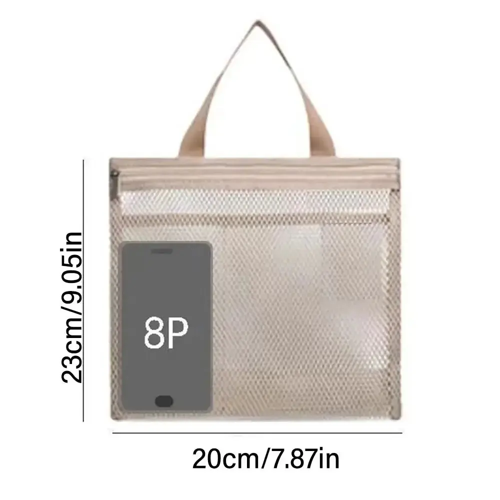 Travel Storage Shower Bag Beach Toilet Bag Cosmetic Bag Handbag Mesh Bag Toiletries Storage Bag for Outdoor Suppleis