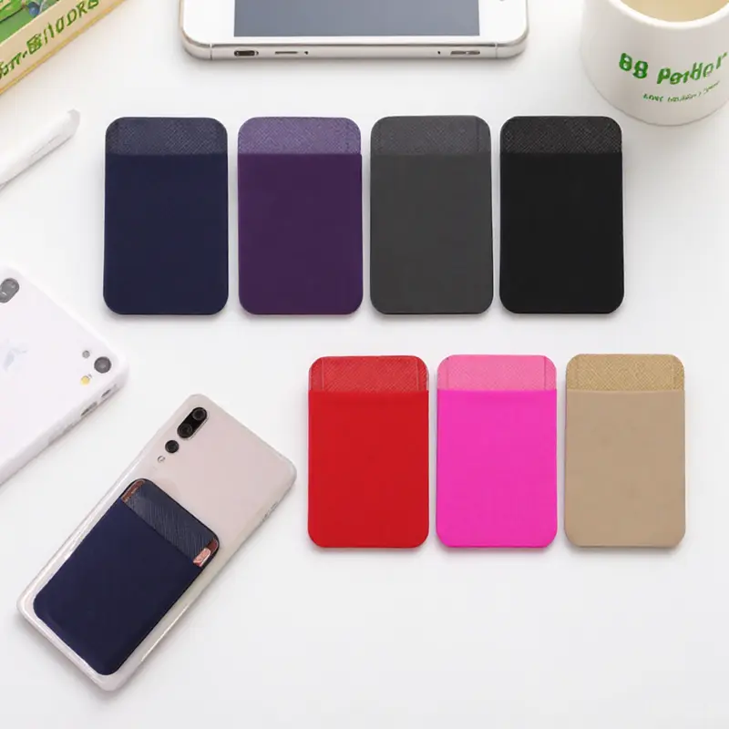 Phone Card Holder Wallet Case Phone Wallet Stick On Credit Card Holder Phone Pocket for Almost All Cell Phone