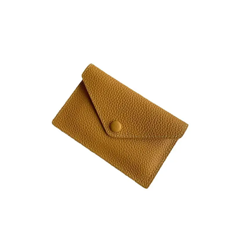 Ultra-Thin Genuine Leather Card Holder Faion mat Design  Color PU Material Functional Small Bag for Men And Women