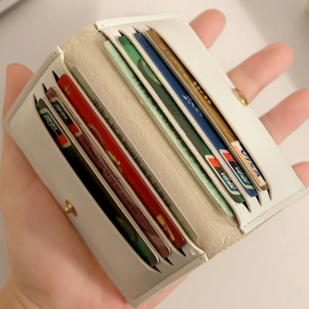 New Large Capacity Coin Purse Waterproof PU Leather Mini Wallets Lightweight Business Card Case Women