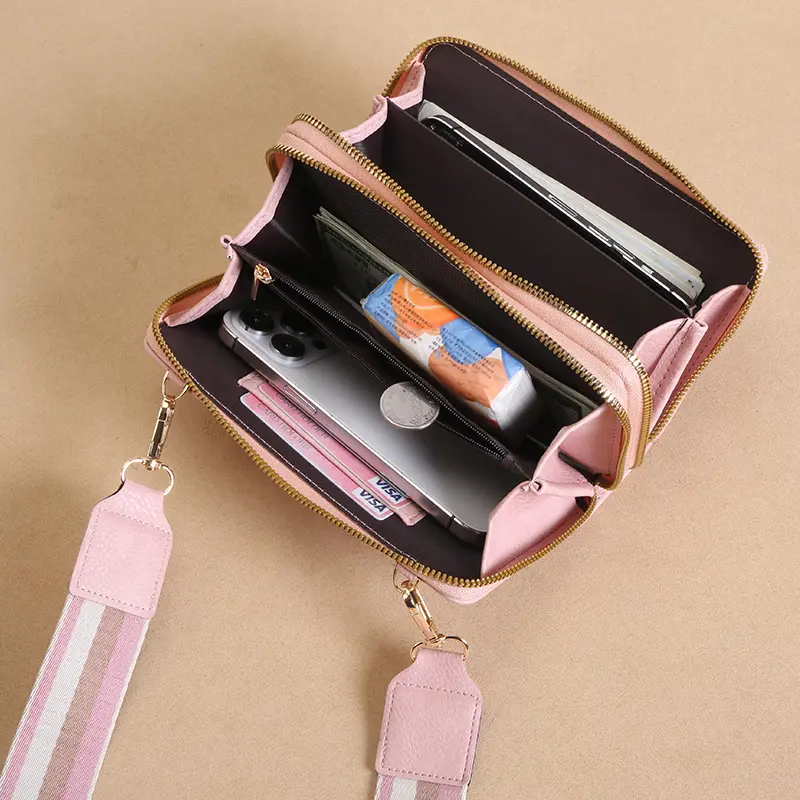 New INS niche design single shoulder crossbody bag, mobile phone bag with key bag, multifunctional mother and child bag