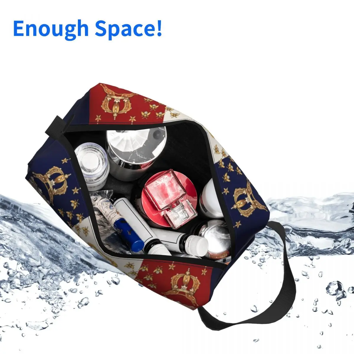 Custom Fashion Napoleonic French 85th Regimental Flag REMASTERED Travel Toiletry Bag Cosmetic Makeup Beauty Storage Dopp Kit