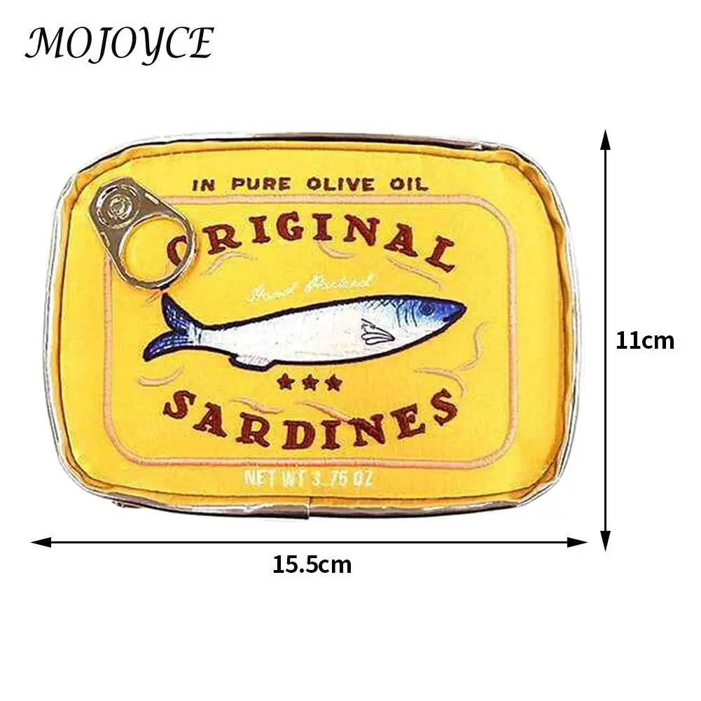 Canned Sardines Women Travel Cosmetic Bag Cute Toiletry Bag Creative Portable Fashion Zipper Multi-function for Weekend Vacation