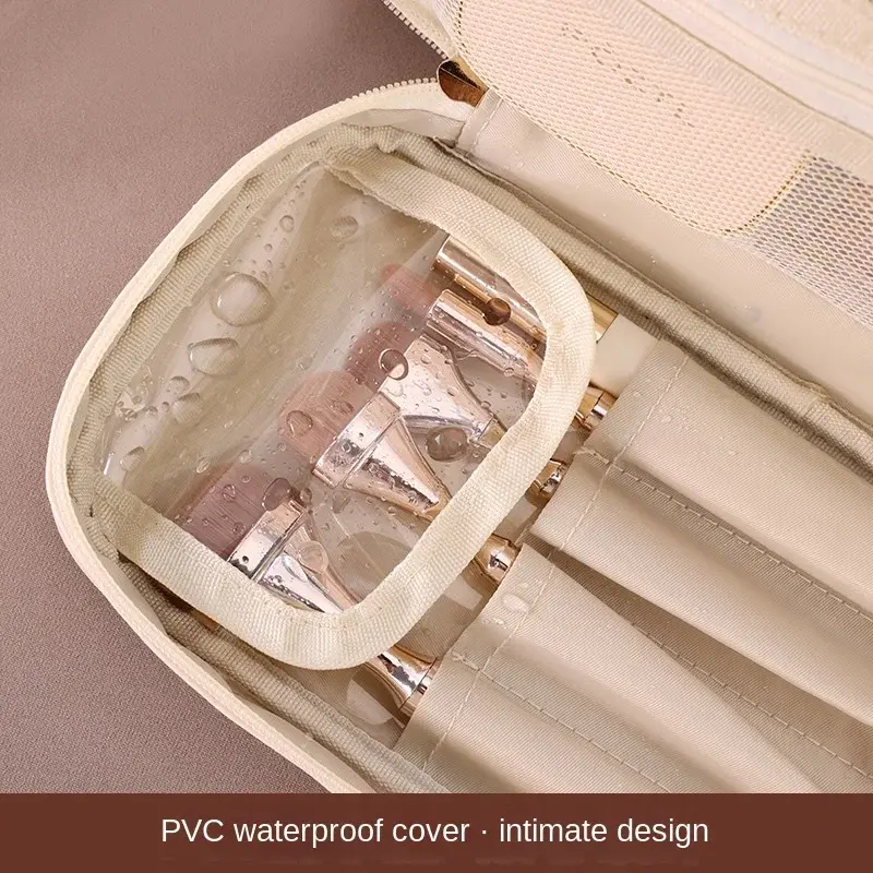 New Double Layer Cosmetic Bag Ladies Pencil Case Portable Large Capacity makeup bag Travel Essentials Cosmetics Organizer