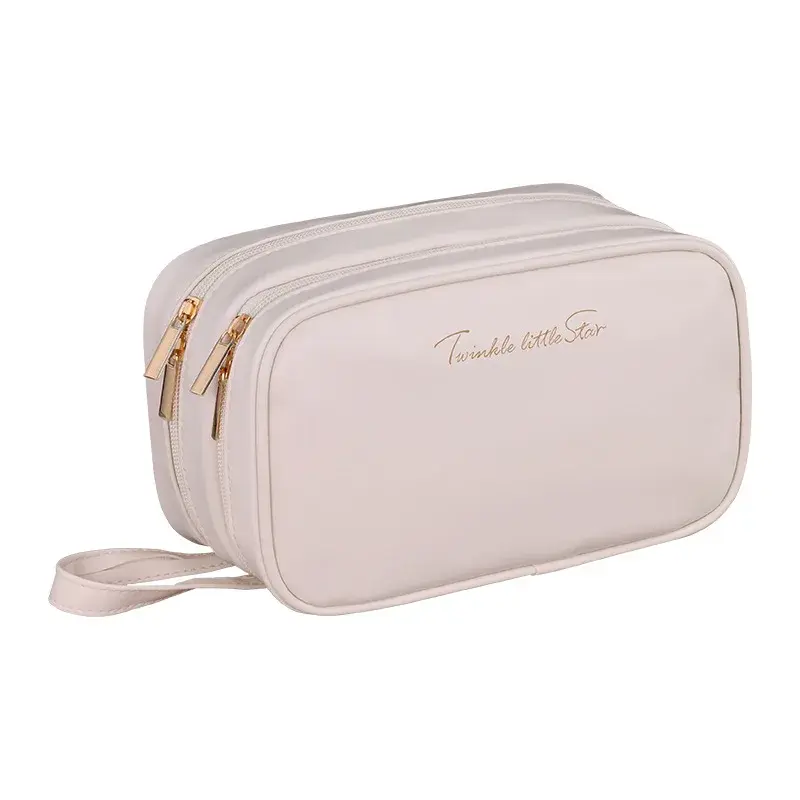 New Double Layer Cosmetic Bag Ladies Pencil Case Portable Large Capacity makeup bag Travel Essentials Cosmetics Organizer