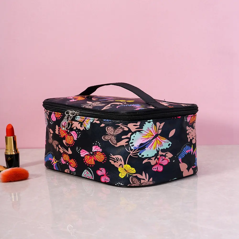 1PCS Square Makeup Bag With Large Capacity, Portable Storage, Travel Portable Men's And Women's Toiletries Bag