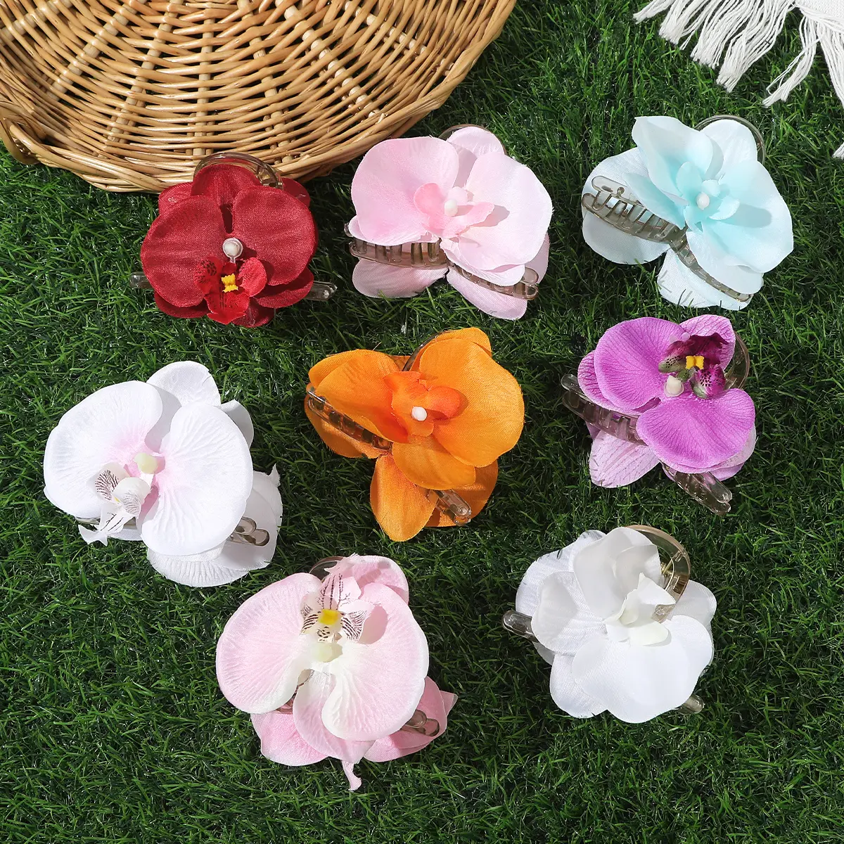 Bohemia Flower Hair Claw Girls Ponytail Hairpin Beach Photo Styling Headwear Fashion Korean Hair Accessories Festival Gift