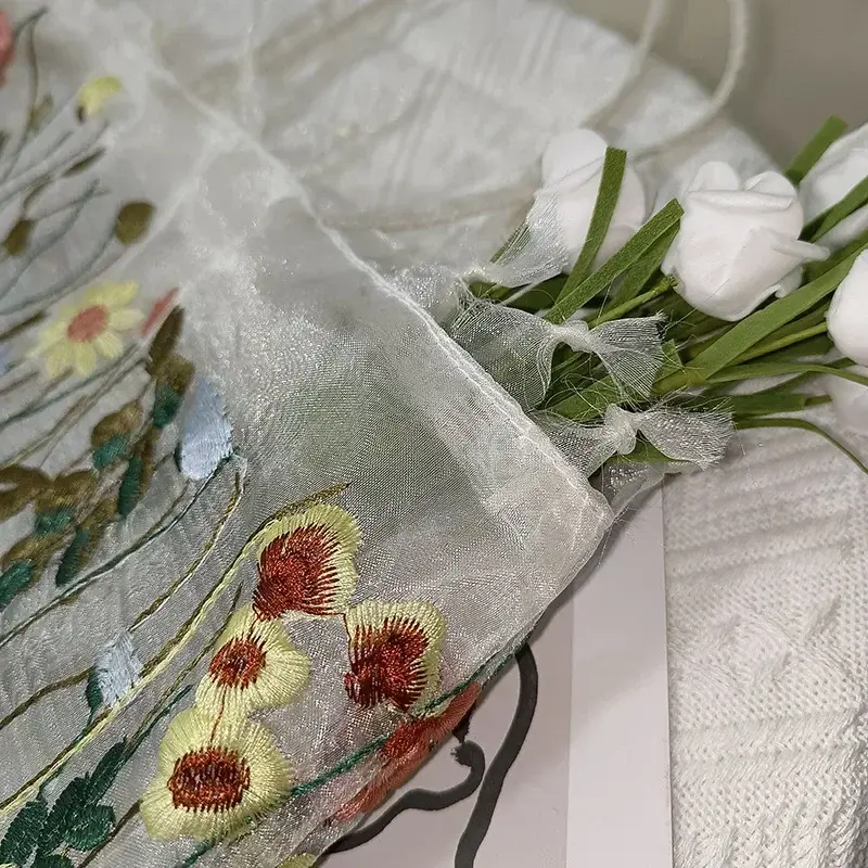 Shopping Lace Hand Retro Flower Embroidered Shoulder Bag Women Handmade Mesh Bags Retro Art Tote Bag Beach Hand Bolsa Mysteries