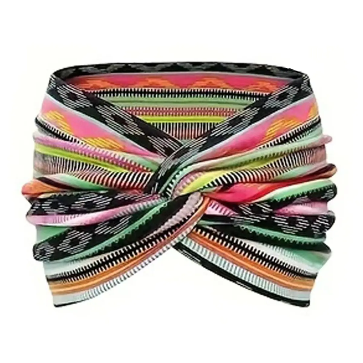 Ultra-Wide Ladies Elastic Knot Cross Yoga Sports Hairband Stylish Hair Accessory Headband for Fitness Enthusiasts