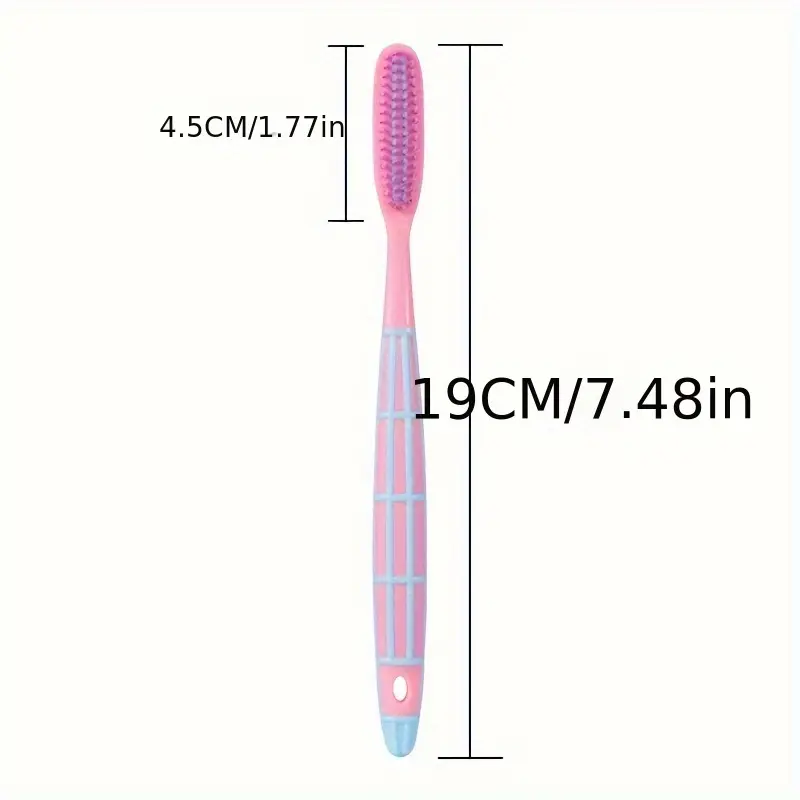 4pcs/set Super Long Toothbrush Soft Fur Large Brush Head Adult Toothbrush Manual Toothbrush Firm Toothbrush