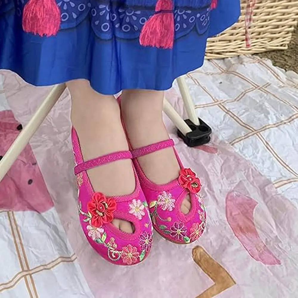 Chinese-style embroidery Shoes for Girls Costume Cosplay Dress Up Embroidery Performance stage Ballet Shoes